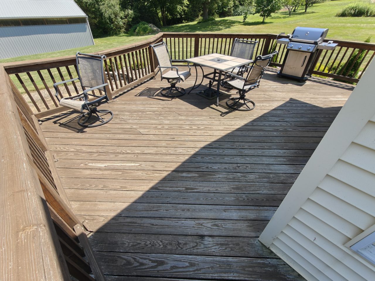 Picture of deck before